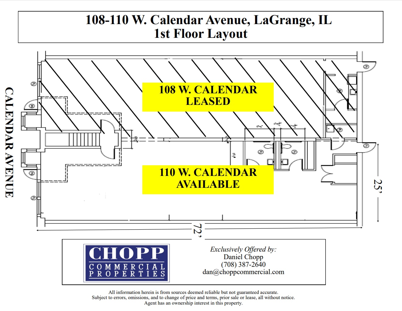 108-110 W Calendar Ave, La Grange, IL à louer Plan d’étage– Image 1 sur 2