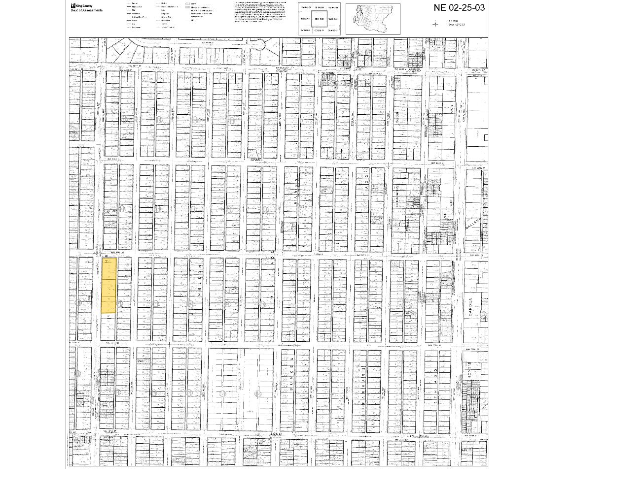 2363 NW 80th St, Seattle, WA à vendre Plan cadastral– Image 1 sur 2
