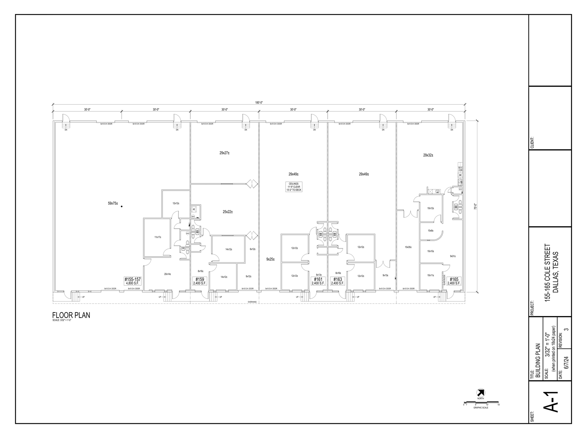 155-165 Cole St, Dallas, TX à louer Plan d’étage– Image 1 sur 1