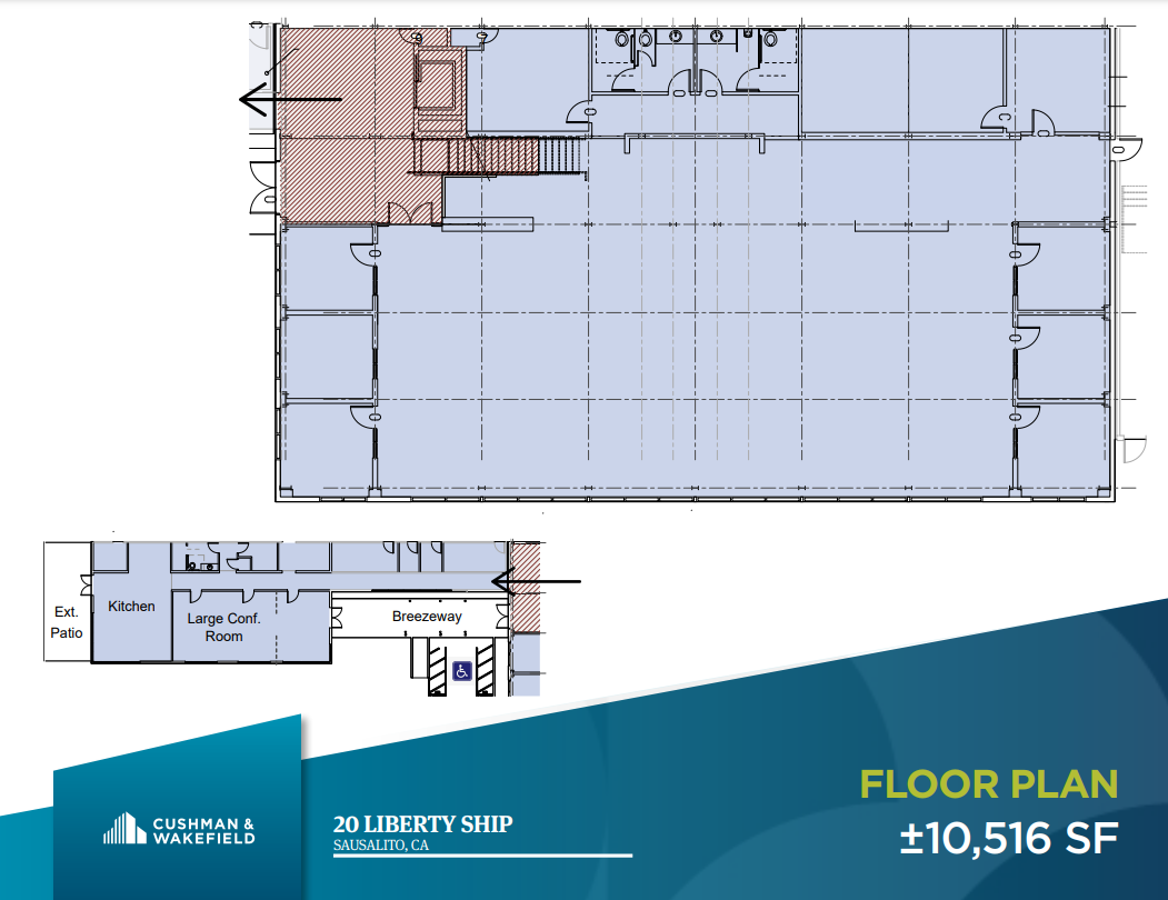 10-20 Liberty Ship Way, Sausalito, CA à louer Plan d’étage– Image 1 sur 1
