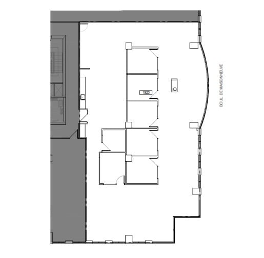 1800 Av McGill College, Montréal, QC à louer Plan d’étage– Image 1 sur 1