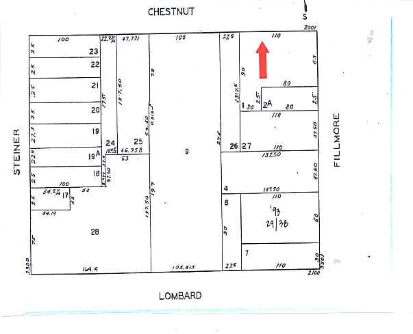 2001-2027 Chestnut St, San Francisco, CA à louer Plan cadastral– Image 1 sur 8