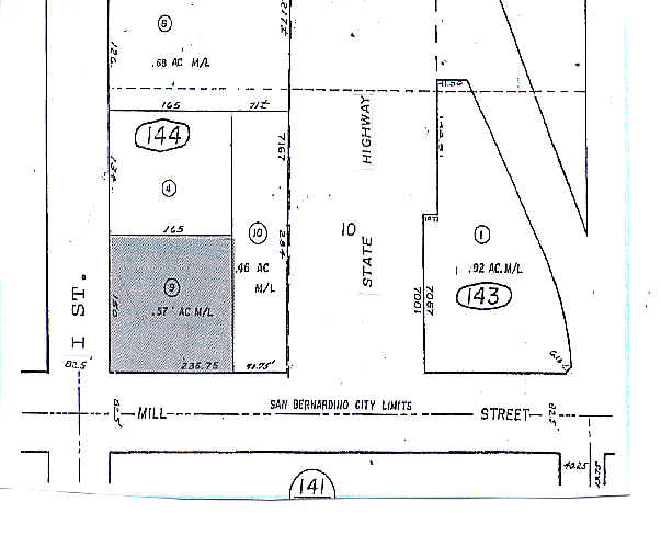 485 S I St, San Bernardino, CA à vendre - Plan cadastral – Image 2 sur 5