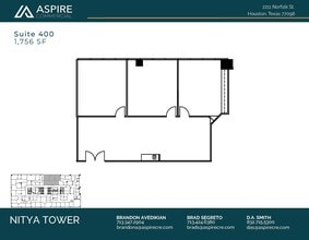 2211 Norfolk St, Houston, TX à louer Plan d’étage– Image 1 sur 4