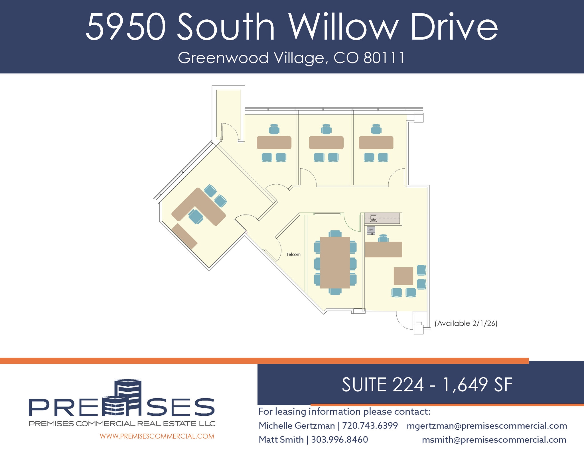 5950 S Willow Dr, Greenwood Village, CO à louer Plan d’étage– Image 1 sur 1