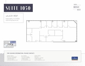 330 N brand Blvd, Glendale, CA à louer Plan d’étage– Image 1 sur 1