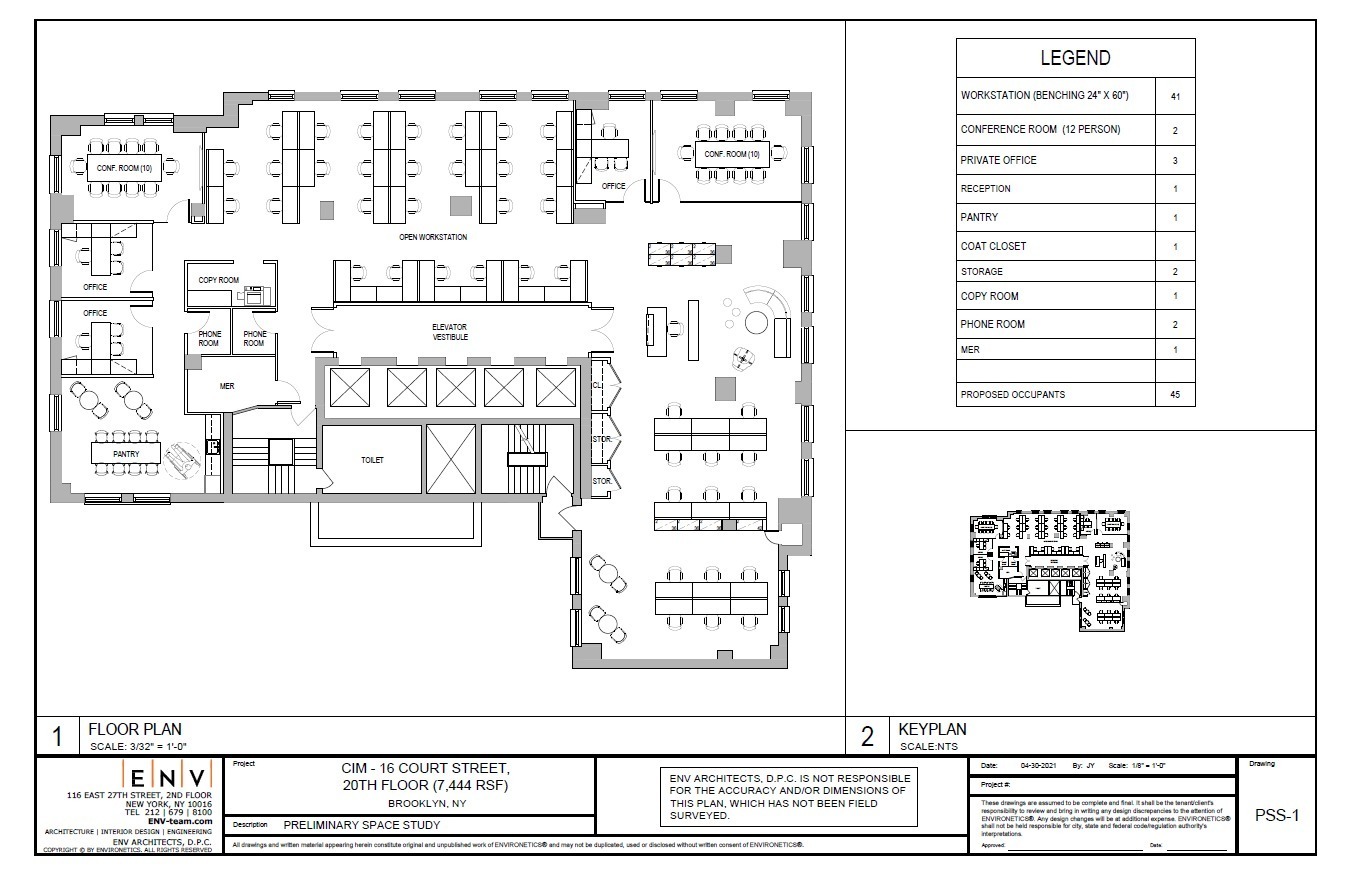 16 Court St, Brooklyn, NY à louer Plan d’étage– Image 1 sur 2