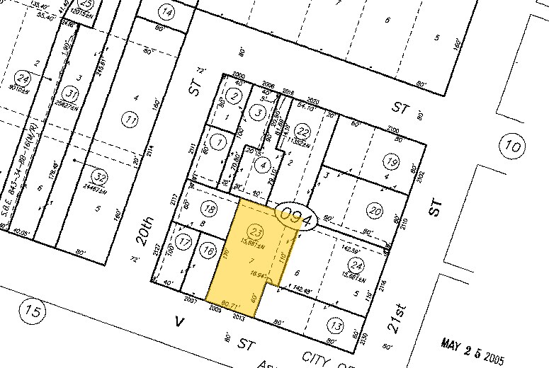 2009 V St, Sacramento, CA à louer - Plan cadastral – Image 2 sur 4