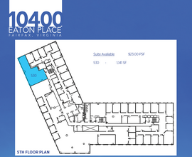 10400 Eaton Pl, Fairfax, VA à louer Plan d’étage– Image 1 sur 1