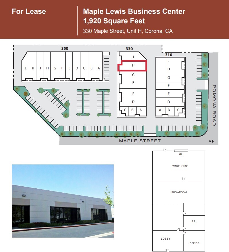 330 S Maple St, Corona, CA à louer Plan d’étage– Image 1 sur 1