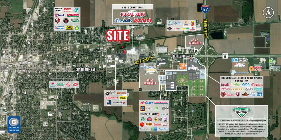 402 Richmond Ave E, Mattoon, IL à vendre - Aérien – Image 2 sur 4