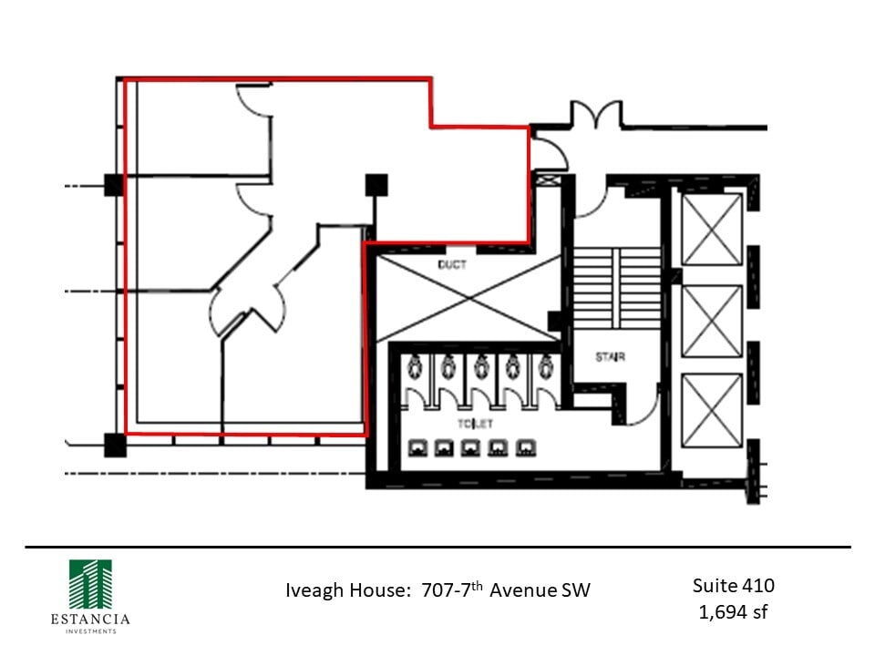707 7th Ave SW, Calgary, AB à louer Plan d’étage– Image 1 sur 7