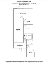 127 Business Center Dr, Corona, CA à louer Plan d’étage– Image 1 sur 1