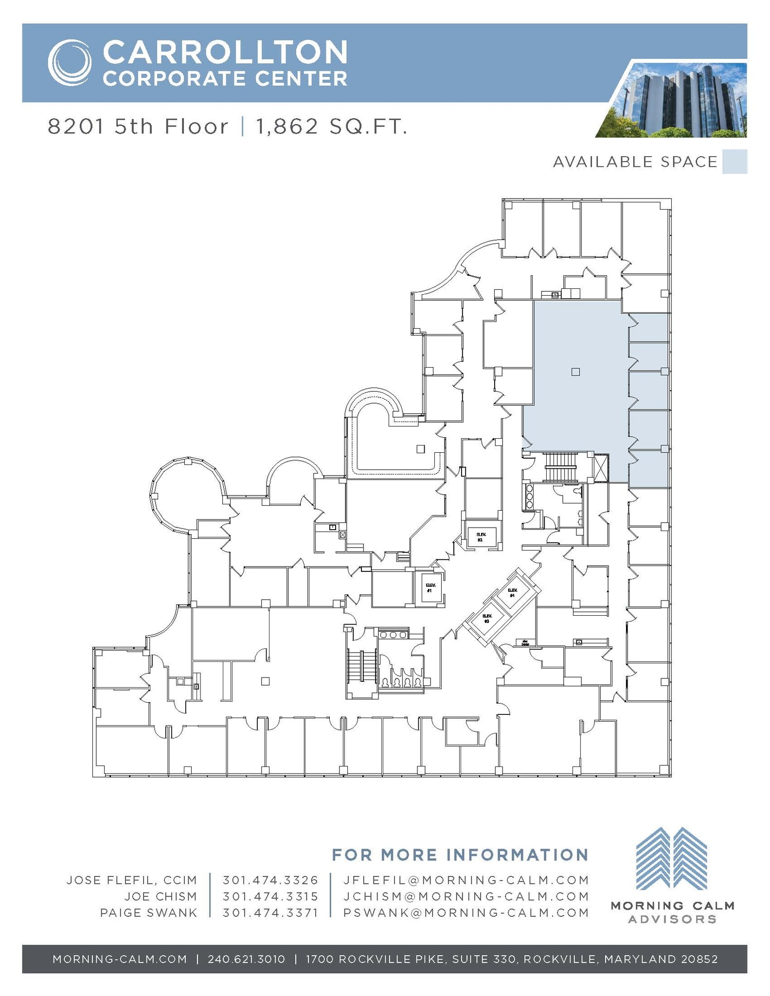 8201 Corporate Dr, Landover, MD à louer Plan d’étage– Image 1 sur 2