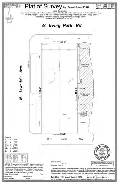 3659 W Irving Park Rd, Chicago, IL à vendre - Plan cadastral – Image 3 sur 3