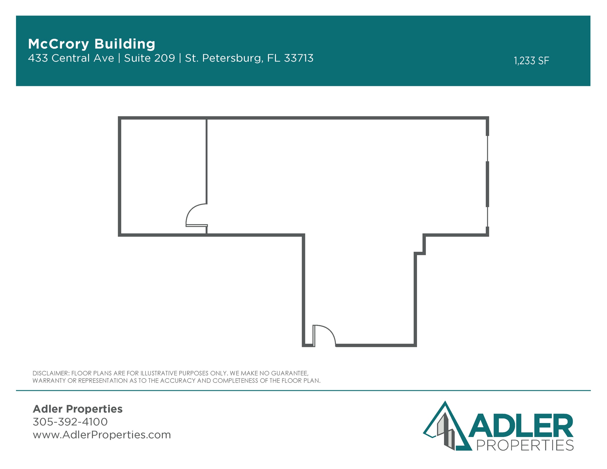 425-445 Central Ave, Saint Petersburg, FL à louer Plan d’étage– Image 1 sur 4