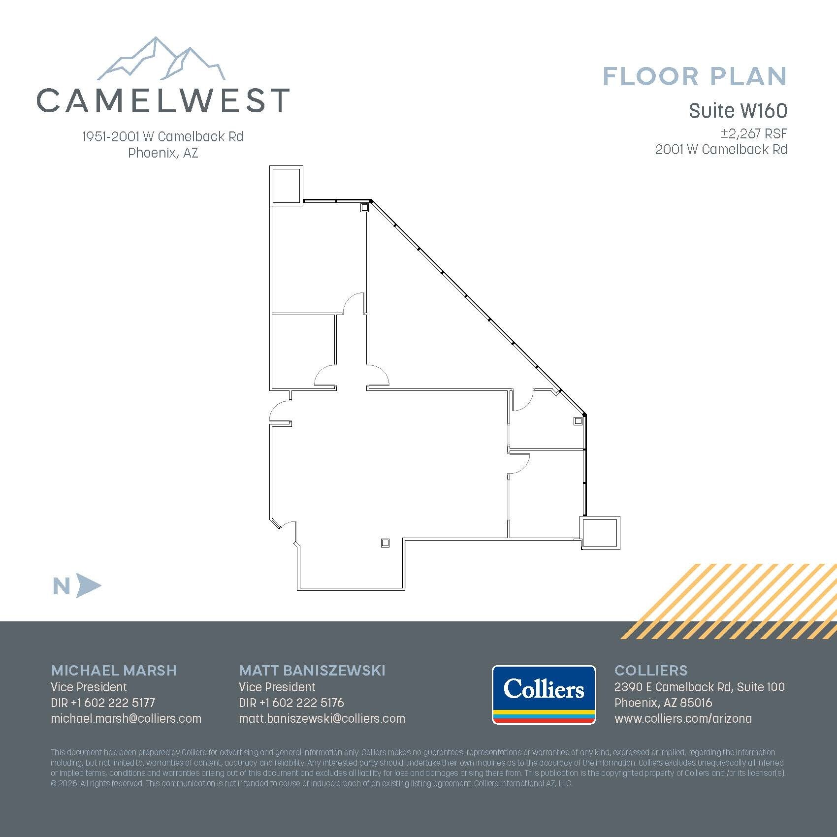2001 W Camelback Rd, Phoenix, AZ à louer Plan d’étage– Image 1 sur 1