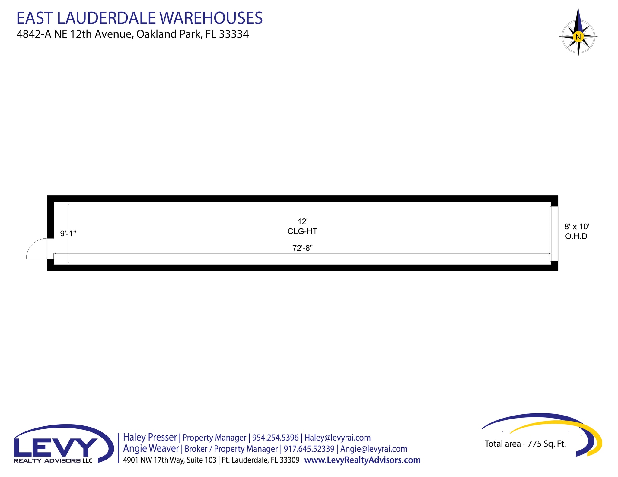4861-4875 NE 12th Ave, Fort Lauderdale, FL à louer Plan d’étage– Image 1 sur 2