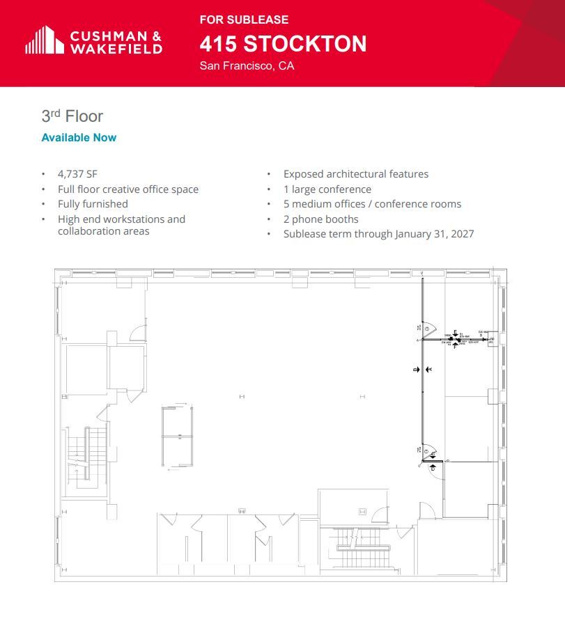 401-415 Stockton St, San Francisco, CA à louer Plan d’étage– Image 1 sur 1