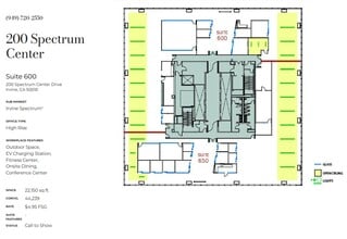 200 Spectrum Center Dr, Irvine, CA à louer Plan d’étage– Image 1 sur 1