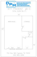 6101 Pinemont Dr, Houston, TX à louer Plan d’étage– Image 1 sur 1
