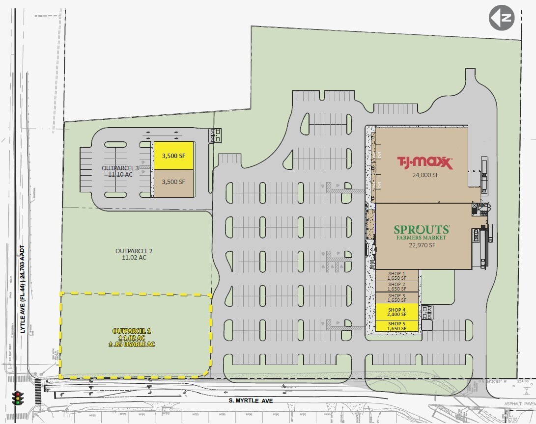 507 S Myrtle Ave, New Smyrna Beach, FL à louer Plan de site– Image 1 sur 6