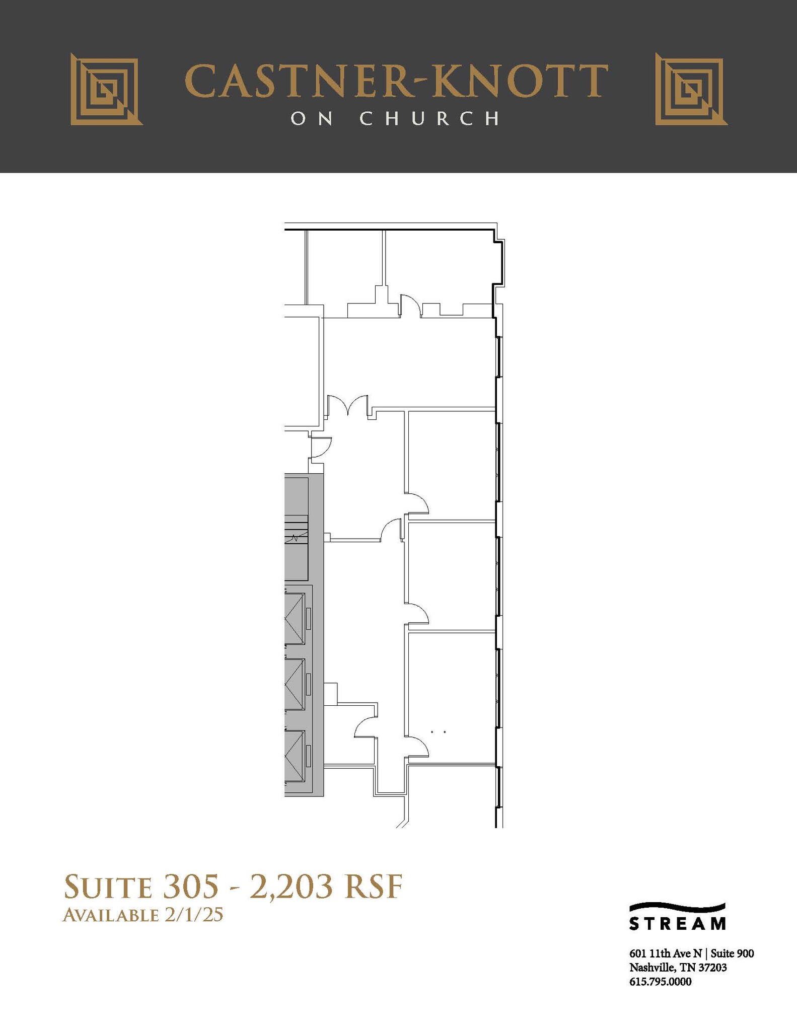 618 Church St, Nashville, TN à louer Plan d’étage– Image 1 sur 1