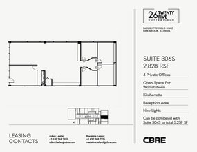2625 Butterfield Rd, Oak Brook, IL à louer Plan d’étage– Image 1 sur 1