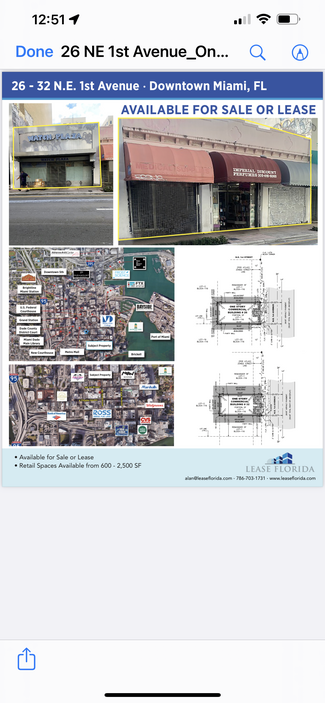 Plus de détails pour 26-32 NE 1st Ave, Miami, FL - Local commercial à vendre