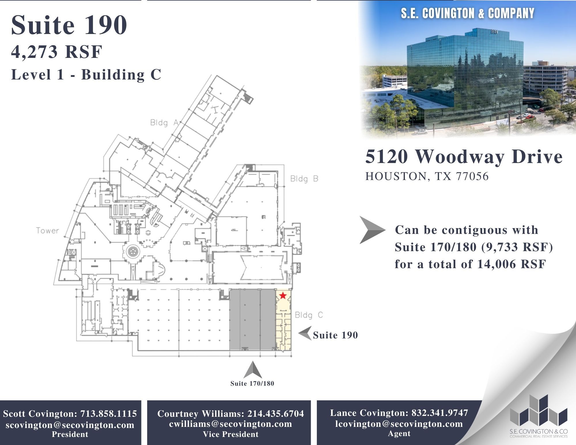 5120 Woodway Dr, Houston, TX à louer Plan d’étage– Image 1 sur 2