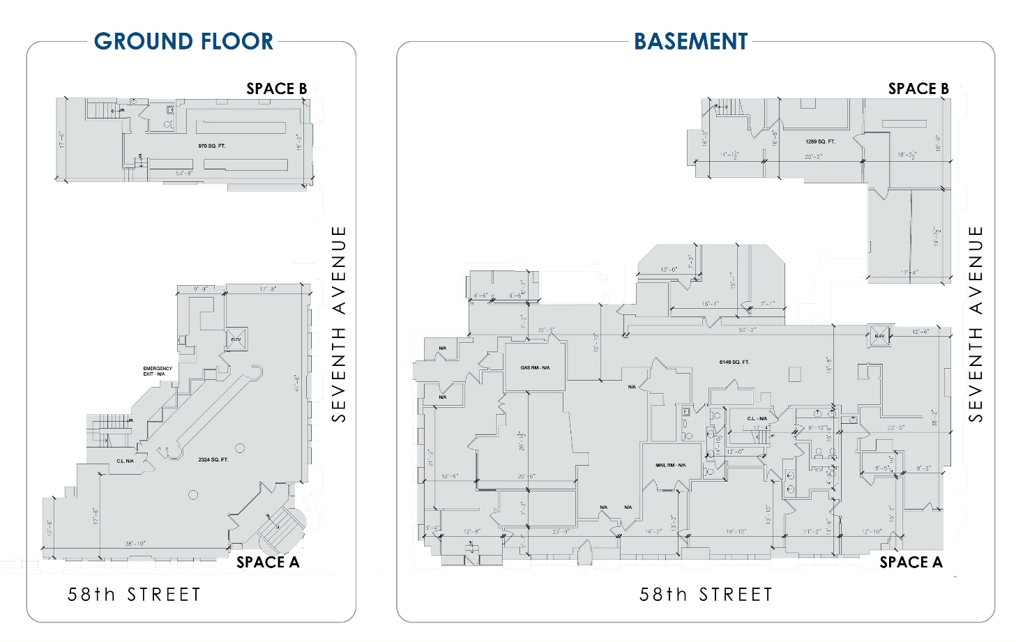 911 7th Ave, New York, NY à louer Plan d’étage– Image 1 sur 1