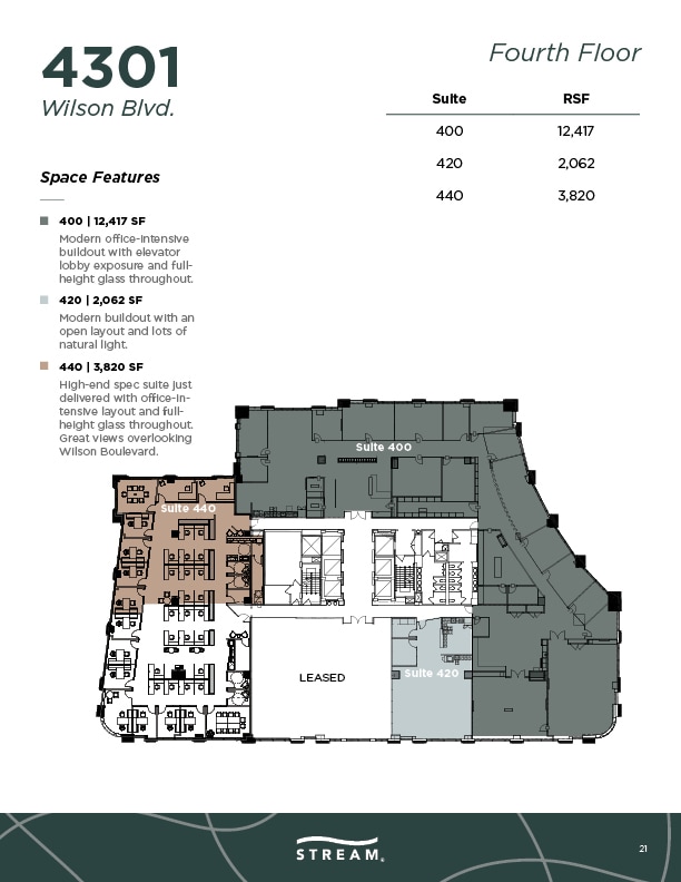 4401 Wilson Blvd, Arlington, VA à louer Plan d’étage– Image 1 sur 1