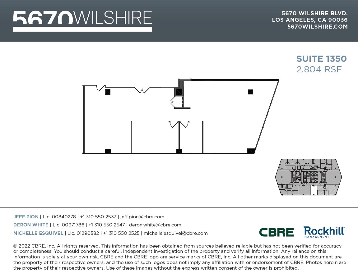 5670 Wilshire Blvd, Los Angeles, CA à louer Plan d’étage– Image 1 sur 1