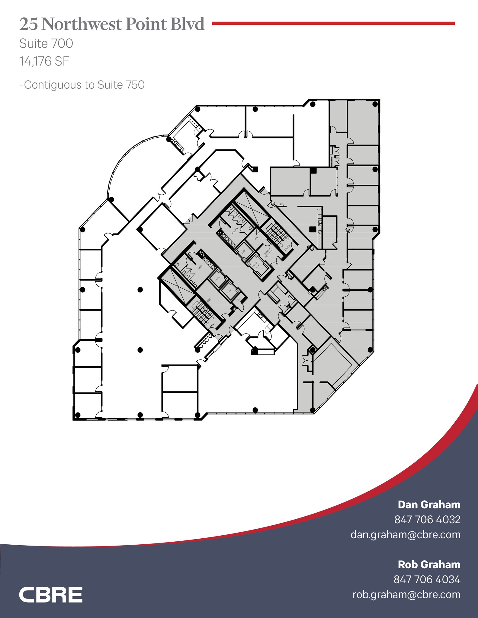 25 NW Point Blvd, Elk Grove Village, IL à louer Plan d’étage– Image 1 sur 2