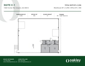 1500 Farmer Rd NW, Conyers, GA à louer Plan d’étage– Image 1 sur 1