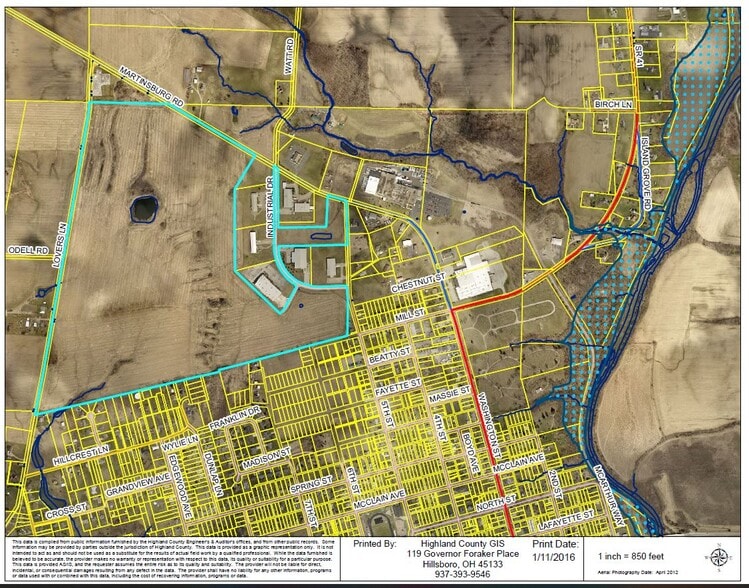 Patterson Way & Martinsburg Rd, Greenfield, OH à vendre - Plan cadastral – Image 3 sur 6