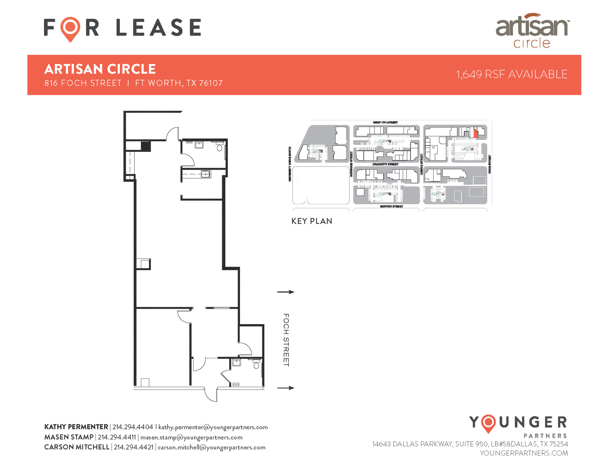 2973 W 7th St, Fort Worth, TX à louer Plan d’étage– Image 1 sur 6