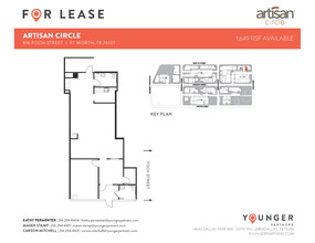 2973 W 7th St, Fort Worth, TX à louer Plan d’étage– Image 1 sur 6