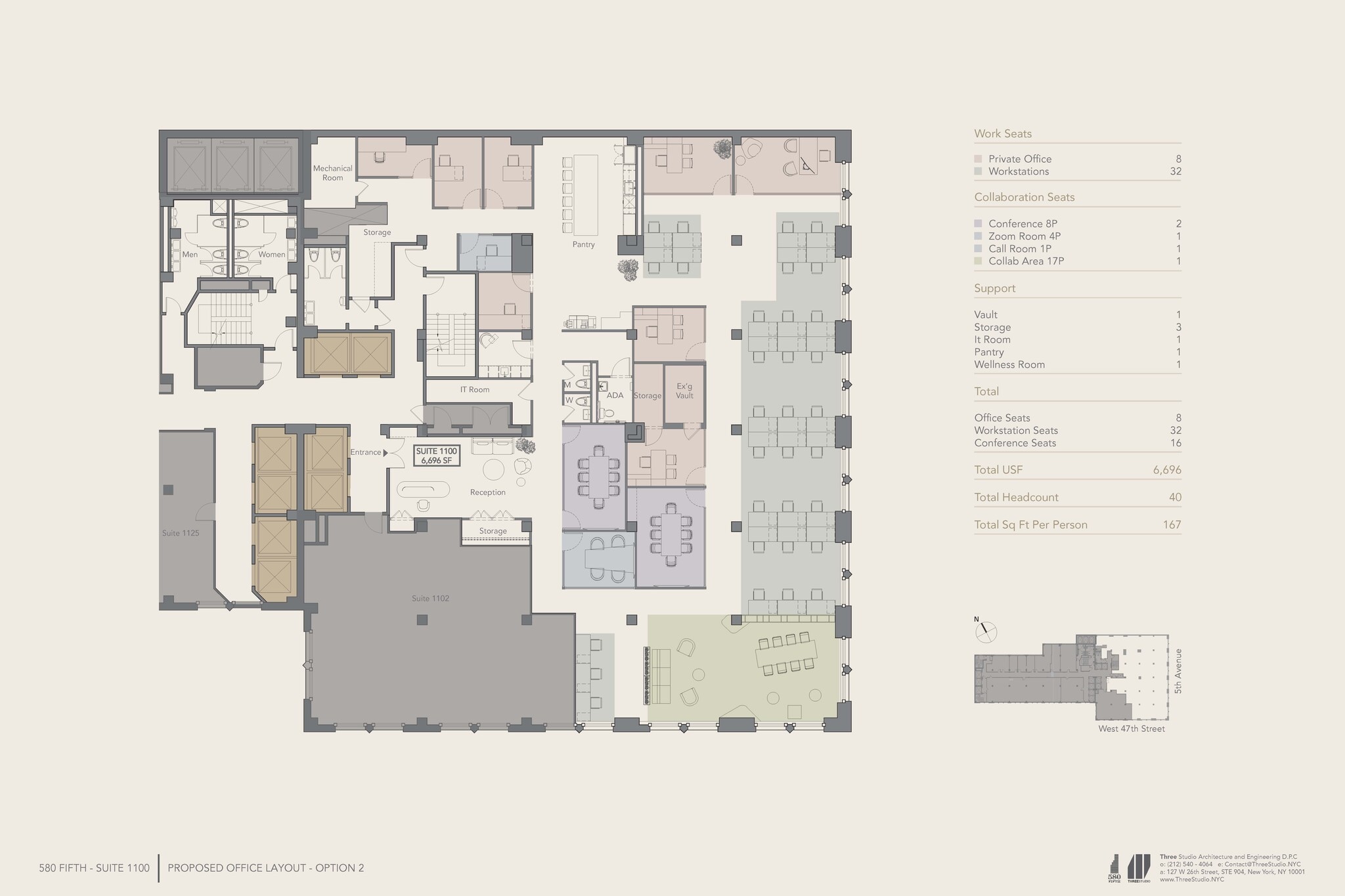 580 Fifth Ave, New York, NY à louer Plan d’étage– Image 1 sur 13