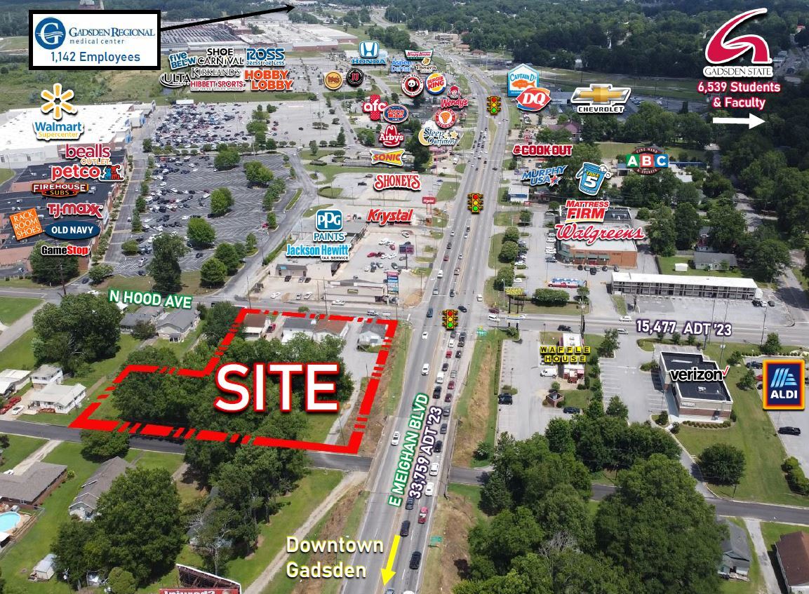 300-304 N Hood Ave, Gadsden, AL à vendre Photo de l’immeuble– Image 1 sur 6