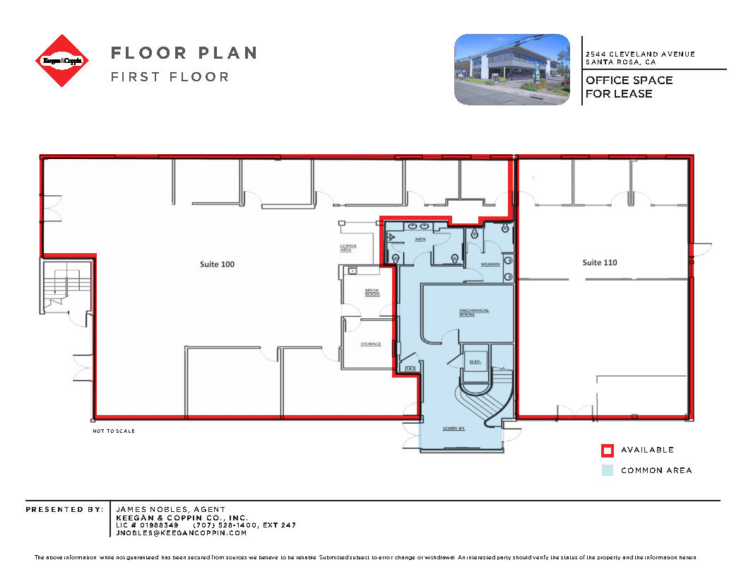 2544 Cleveland Ave, Santa Rosa, CA à louer Plan d’étage– Image 1 sur 12