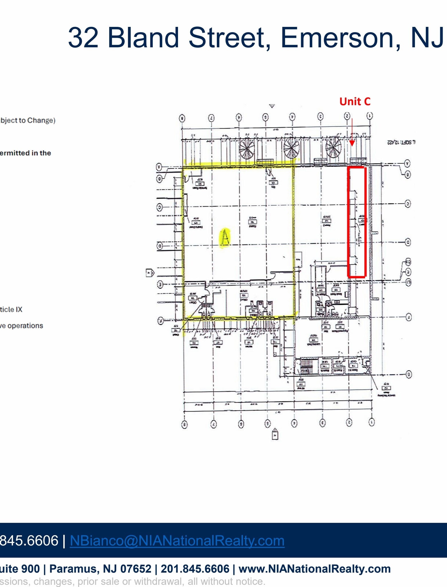 32 Bland St, Emerson, NJ à louer Plan d’étage– Image 1 sur 1