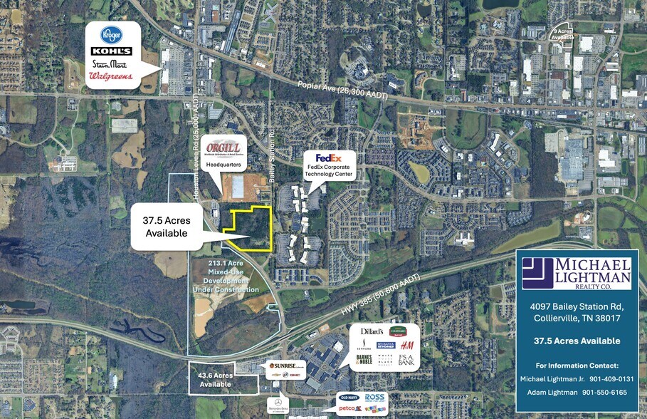 4135 Bailey Station Rd, Collierville, TN à vendre - Aérien – Image 2 sur 2