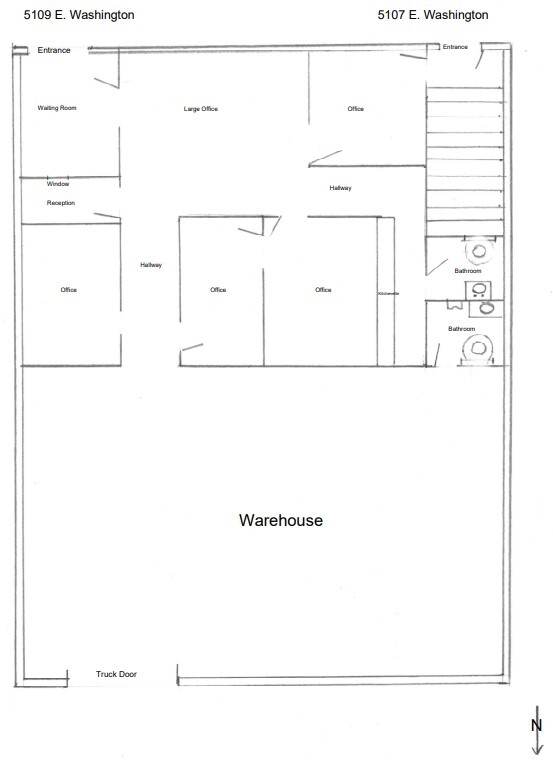 5107 E Washington Blvd, Commerce, CA à louer Plan d’étage– Image 1 sur 1