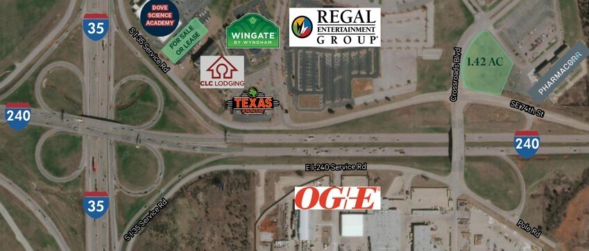 Crossroads Blvd & I-240 Service Rd, Oklahoma City, OK à louer - Photo de l’immeuble – Image 1 sur 2