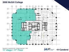 2000 Av McGill College, Montréal, QC à louer Plan d’étage– Image 1 sur 1