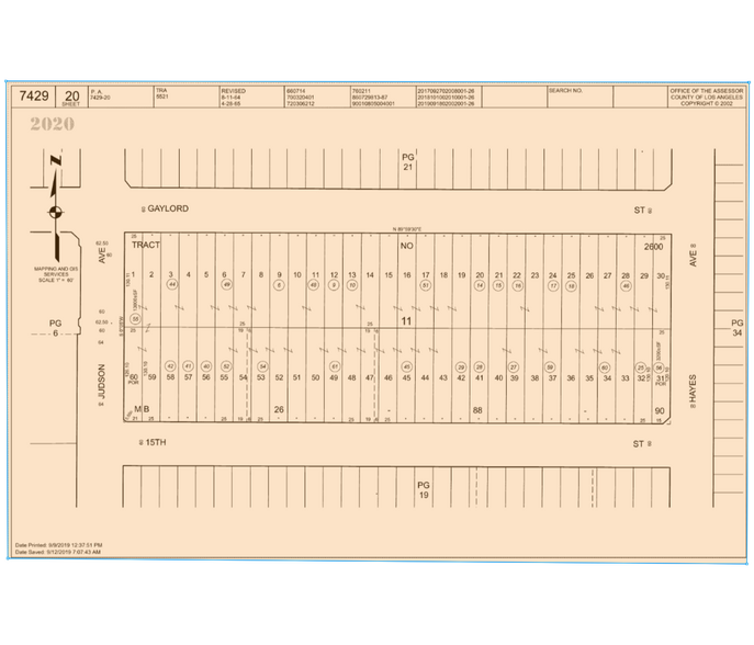 2144-2164 W Gaylord St, Long Beach, CA à vendre - Plan cadastral – Image 2 sur 2
