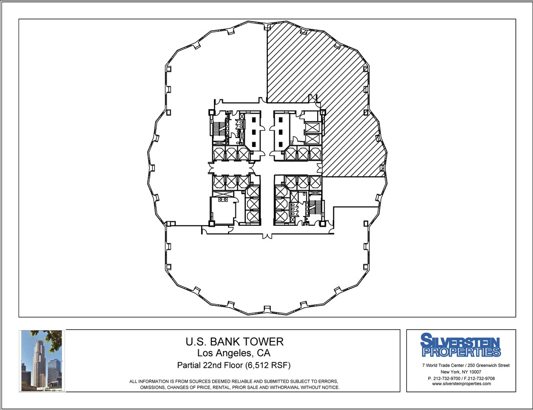 633 W 5th St, Los Angeles, CA à louer Plan d’étage– Image 1 sur 1