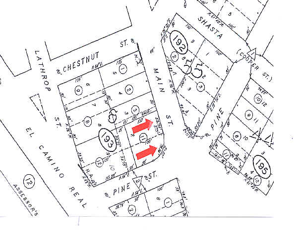 1526-1530 Main St, Redwood City, CA à louer - Plan cadastral – Image 2 sur 6