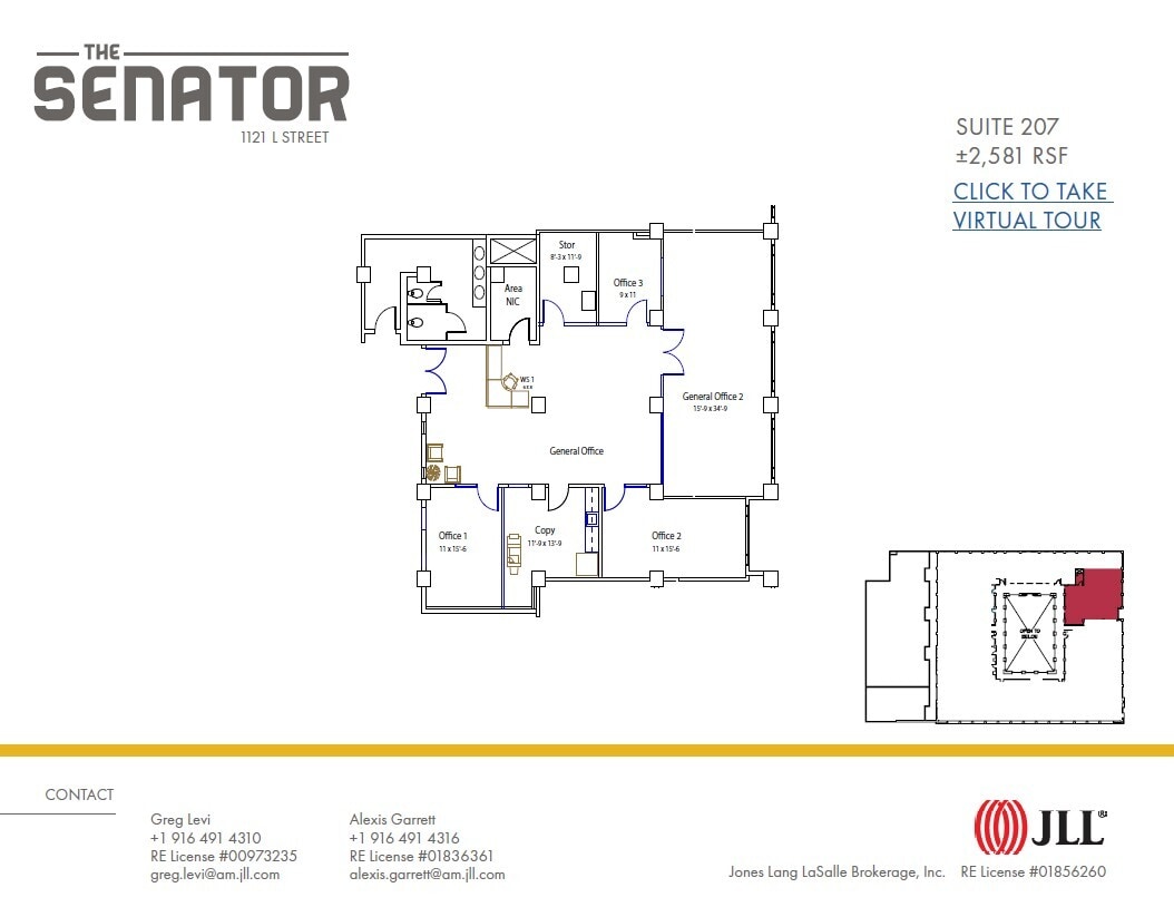1121 L St, Sacramento, CA à louer Plan d’étage– Image 1 sur 1
